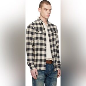 Denim & Supply Ralph Lauren Black and White Buffalo Plaid Button Down Size Small